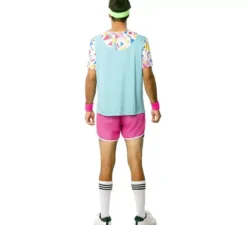 Costume da atleta anni '80 con polsini per uomo