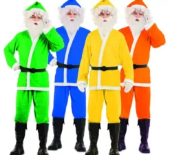 Costume da Babbo Natale blu per uomo