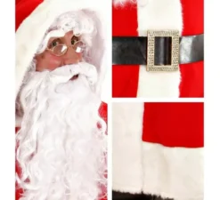 Costume da Babbo Natale classico super deluxe da uomo