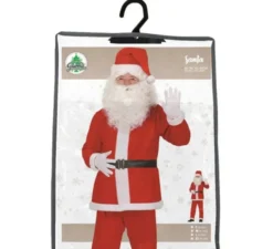 Costume da Babbo Natale con cintura nera da uomo