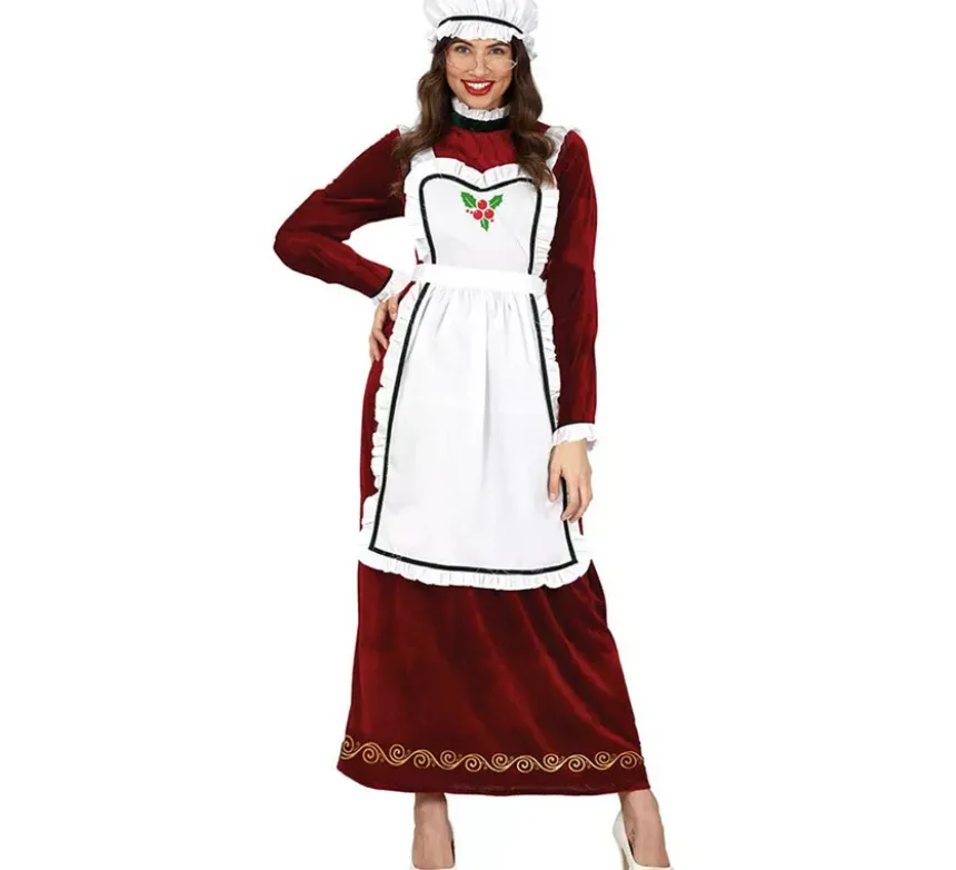 Costume da Babbo Natale con grembiule per donna