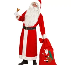 Costume da Babbo Natale in velluto super deluxe da uomo