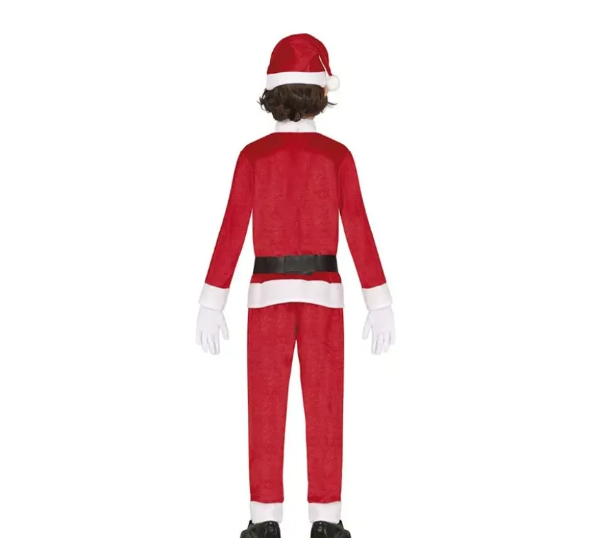 Costume da Babbo Natale rosso e bianco con cappello per bambino