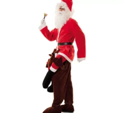 Costume da babbo natale sulle spalle di renna per adulti