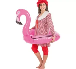 Costume da bagnante con flamenco gonfiabile per donna