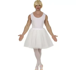 Costume da ballerina bianco per uomo
