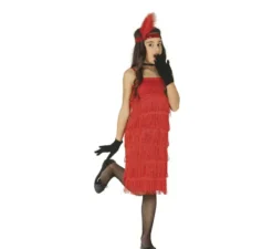 Costume da ballerina di charleston rosso per bambina