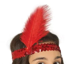 Costume da ballerina di charleston rosso per bambina