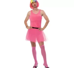Costume da ballerina rosa per uomo