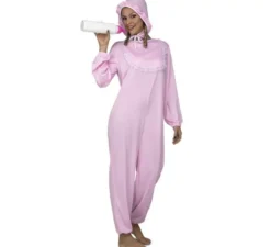 Costume da bambina rosa per donna