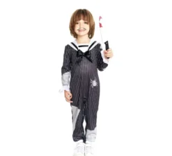 Costume da bambino spaventoso a righe per neonato e bambino