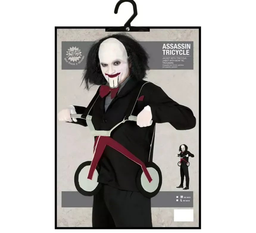 Costume da bambola assassina da triciclo per uomo