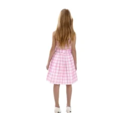 Costume da bambola Famosa a quadri rosa per bambine