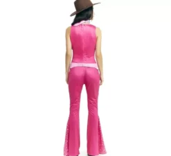 Costume da bambola famosa da cowgirl fucsia per donna