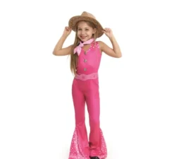 Costume da bambola famosa da cowgirl fucsia per ragazza