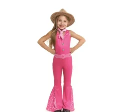 Costume da bambola famosa da cowgirl fucsia per ragazza