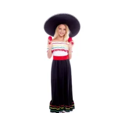 Costume da bellezza messicana con gonna per bambina