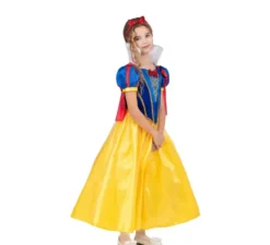 Costume da Biancaneve con cerchietto e mantello per bambina