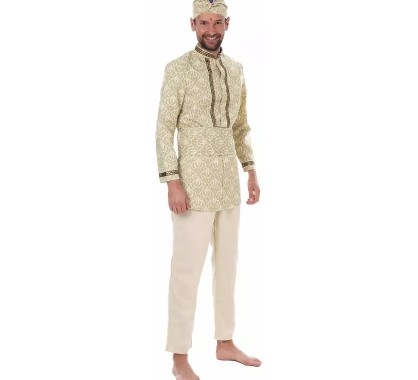 Costume da Bollywood indiano con turbante per uomo
