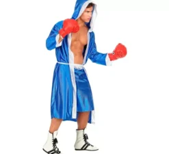 Costume da boxer bianco e blu per uomo