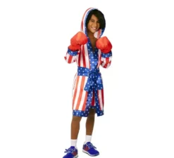 Costume da boxer professionista USA con cintura per bambino