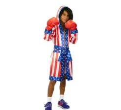 Costume da boxer professionista USA con cintura per bambino