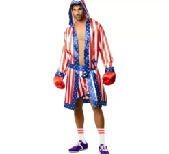 Costume da boxer professionista USA con cintura per uomo