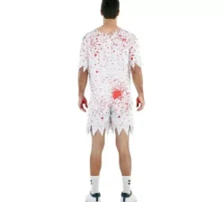 Costume da calciatore zombie bianco per uomo