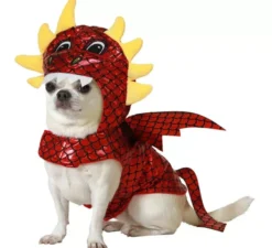 Costume da cane drago rosso