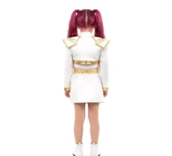 Costume da cantante K-Pop bianco per bambina