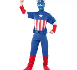 Costume da capitano blu per un uomo