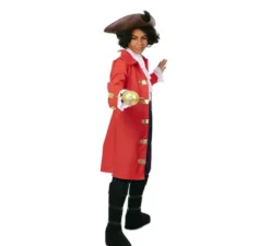 Costume da capitano pirata rosso con cintura per bambino