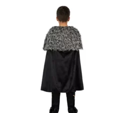 Costume da capo vichingo in argento con mantello per bambino