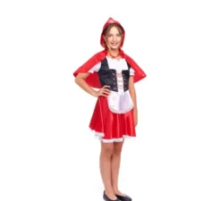 Costume da Cappuccetto Rosso con grembiule per bambina