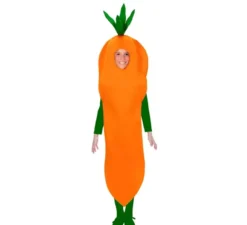 Costume da carota intera per bambini e ragazzi