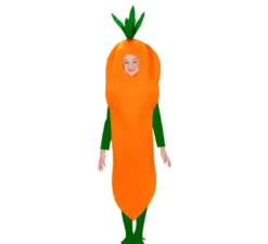 Costume da carota intera per bambini e ragazzi