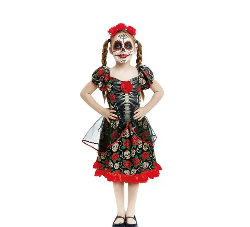 Costume da Catrina Il giorno dei morti per bambina