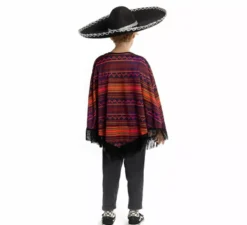 Costume da Catrina messicana o poncho per bambini