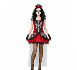 Costume da Catrina per il Giorno dei Morti con velo per donna