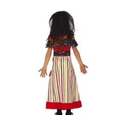 Costume da Catrina rossa del giorno dei morti per bambina