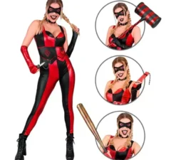 Costume da cattivo Arlecchino per donna