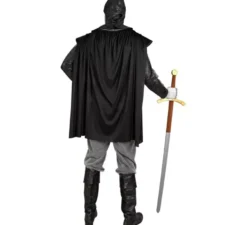 Costume da cavaliere aquila grigia con mantello per uomo