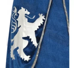 Costume da cavaliere blu e argento per donna