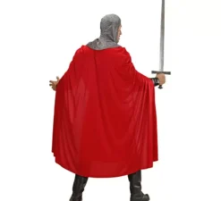 Costume da cavaliere crociato con mantello per uomo