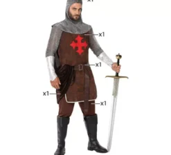Costume da cavaliere medievale per uomo