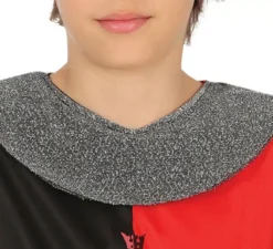 Costume da cavaliere medievale rosso e nero per bambino