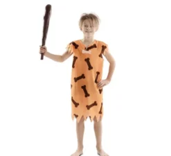 Costume da cavernicolo arancione per bambino