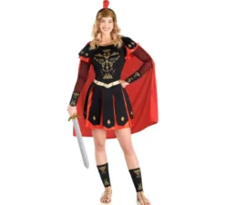 Costume da Centurione Romano rosso e oro per donna