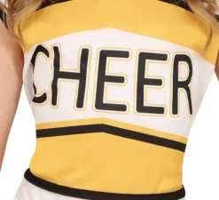 Costume da cheerleader giallo per bambina