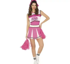 Costume da cheerleader rosa per donna